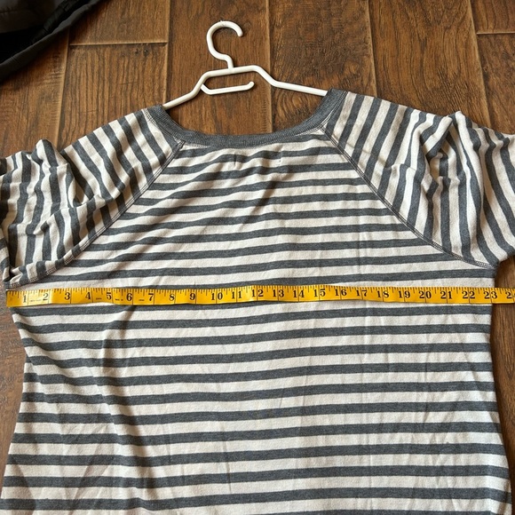 Anne Klein Striped Henley Top - Picture 4 of 4